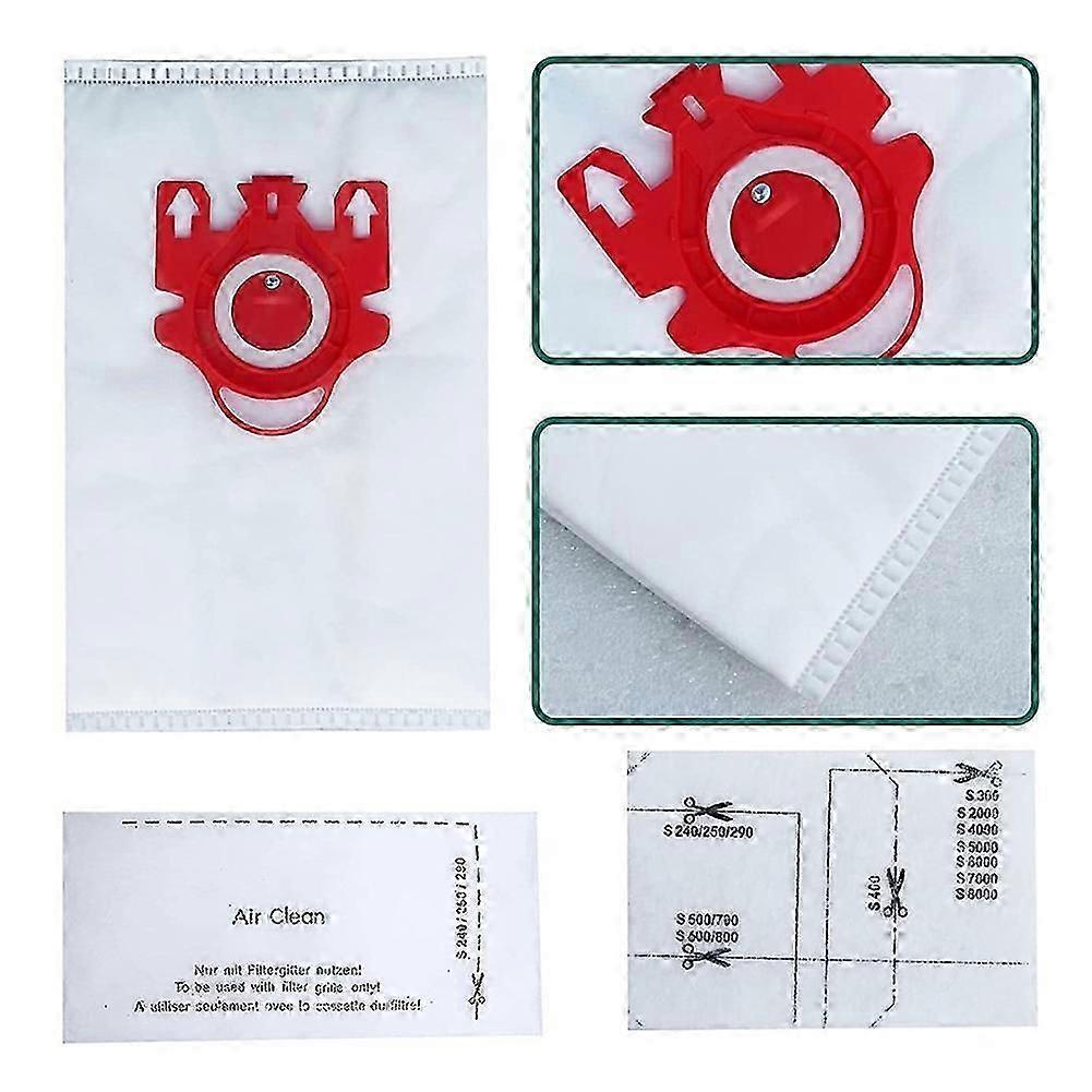 FJM Vacuum Bags 12 Pack for Miele FJM Bags AirClean 3D Efficiency
