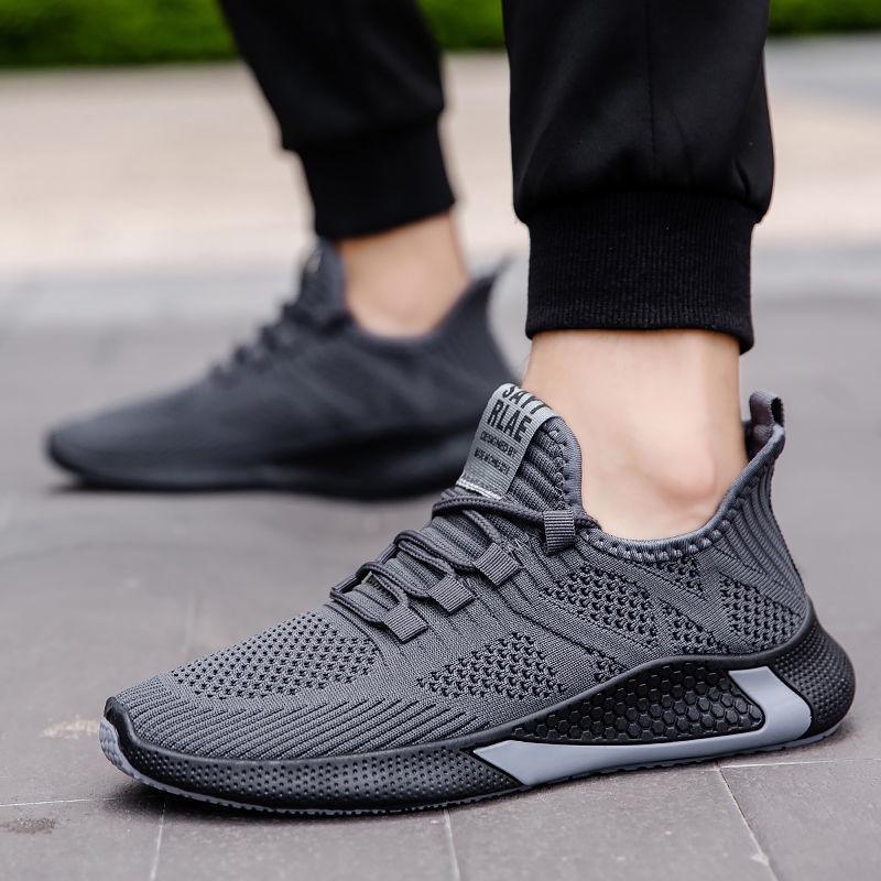 Sneakers 2025 spring breathable fly-woven shoes Korean version student running shoes foreign trade fashion casual shoes men
