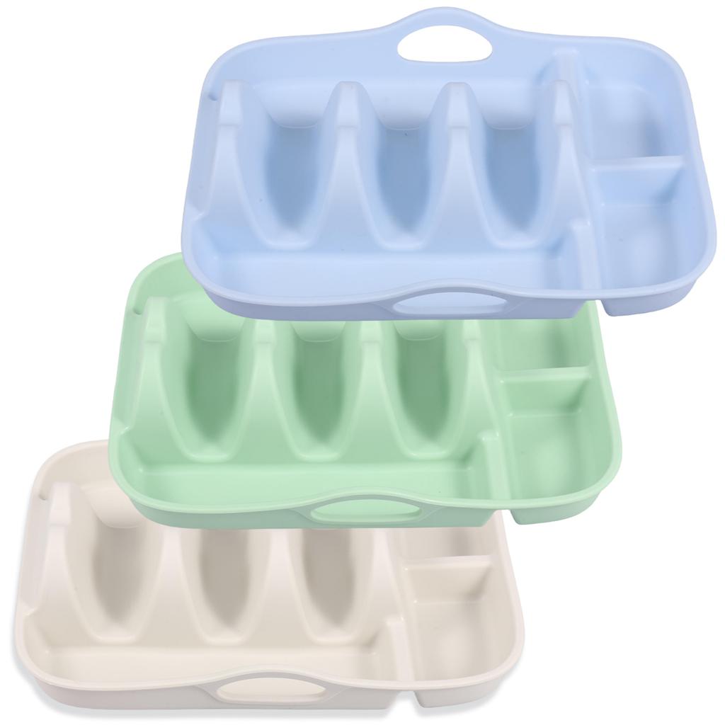 3Pcs Silicone Taco Holder Set Reusable Taco Serving Plate with Divider & Dip Bowl Non-slip Taco Tray for Gathering Party Dinner