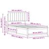 Bed Frame with Upholstered Headboard Light Grey 100 x 200 cm