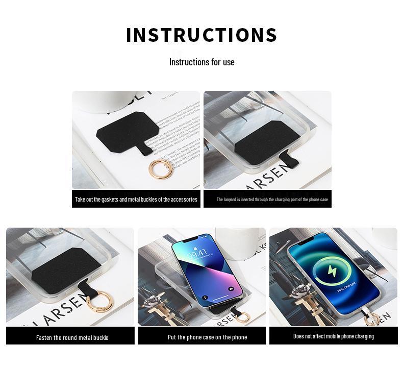 Abnehmbare Handgelenks- und Schulterriemen Handyhalter mit verstellbarem Crossbody und kleiner Tasche