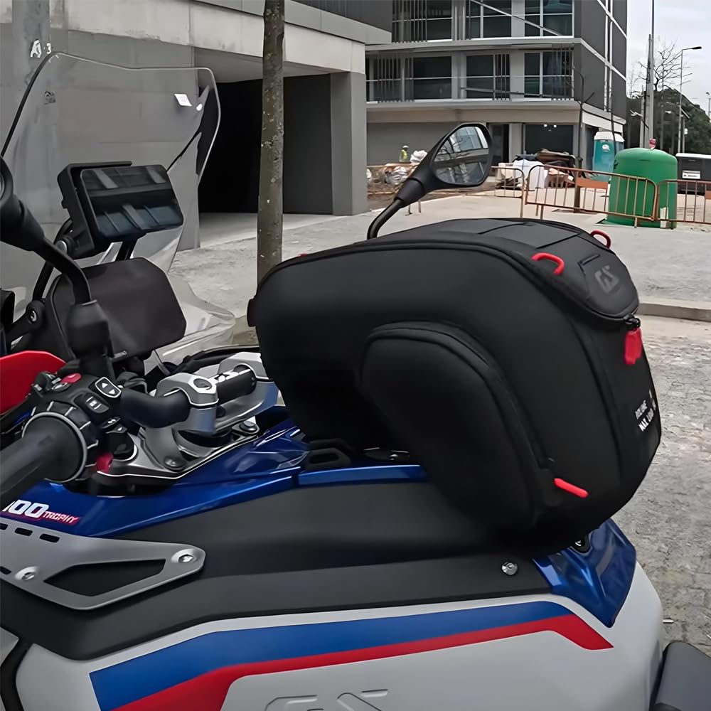 For R 1300 GS Adventure 2024 2025 R1300GS ADV Motorcycle 12L Tank Bag Luggage Waterproof Backpack Portable Black [Parallel Import]