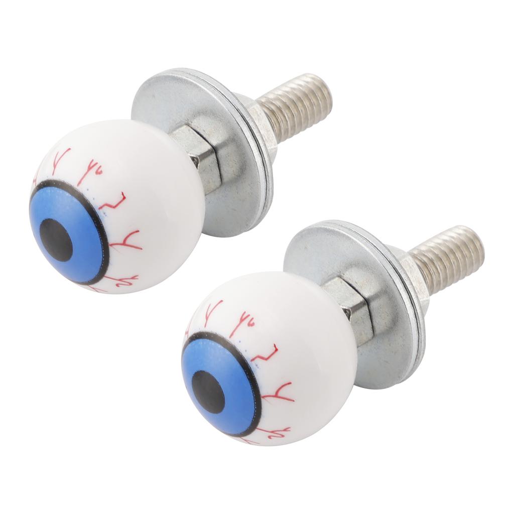 2x Custom Eyeball License Plate Bolt Screw Plastic Motorcycle Chopper Trike