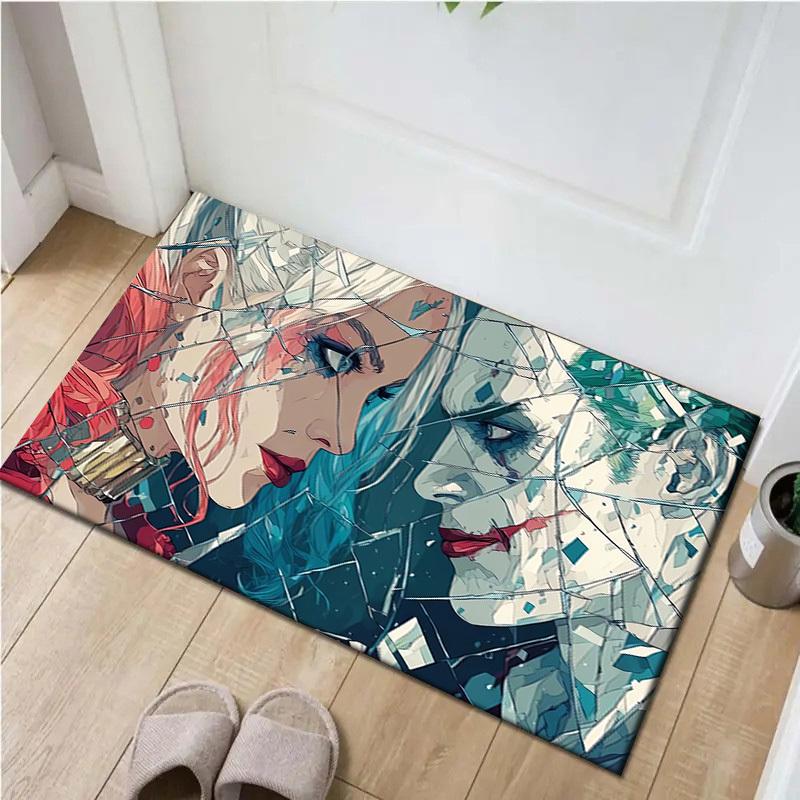 

1pc Office Carpet Chair Mats Shattered Mirror Reflections Perfect for Office Chairs, Living Rooms, Or Bedrooms,Polyester Carpet.HDT110 60cm by 90cm