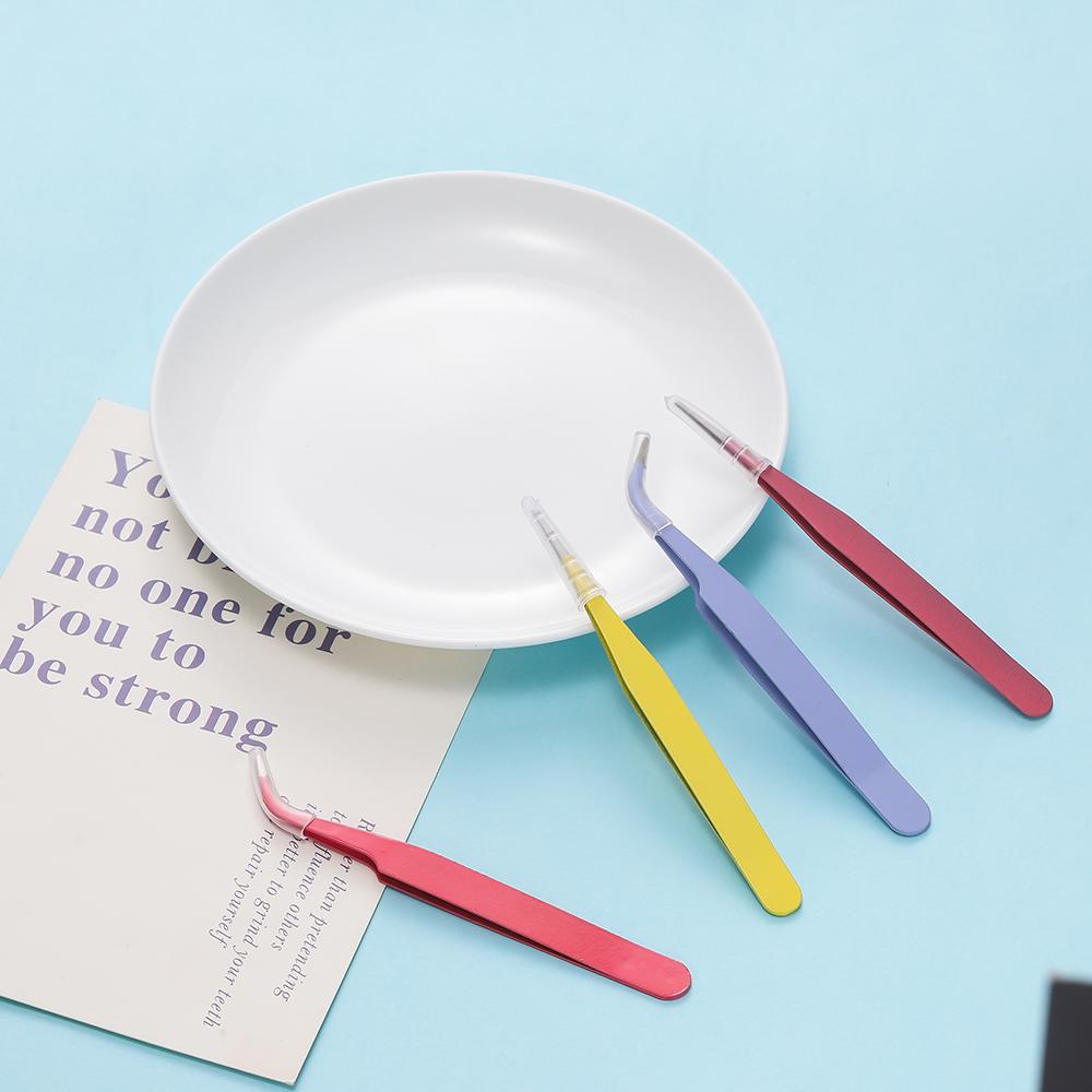 1pcs Colorful Tweezers Repair Tools Beads Nail Art Rhinestones Tools for DIY Handmake Jewelry Making Craft Tools Accessories