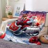 1pc Santa Claus, Reindeer Blanket Lightweight Flannel Throw for Sofa Bed Travel Camping Livingroom Office Couch Chair