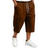 Men's Casual Drawstring Cargo Shorts 7/8 Length for Summer Everyday Wear