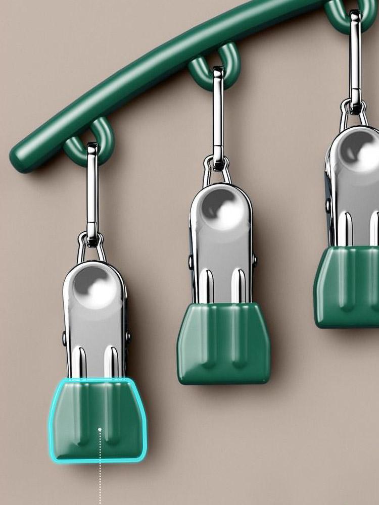 Drying rack sock clip outdoor drying rack Windproof dip plastic clip drying rack Dip plastic coat rack household non-slip jacket