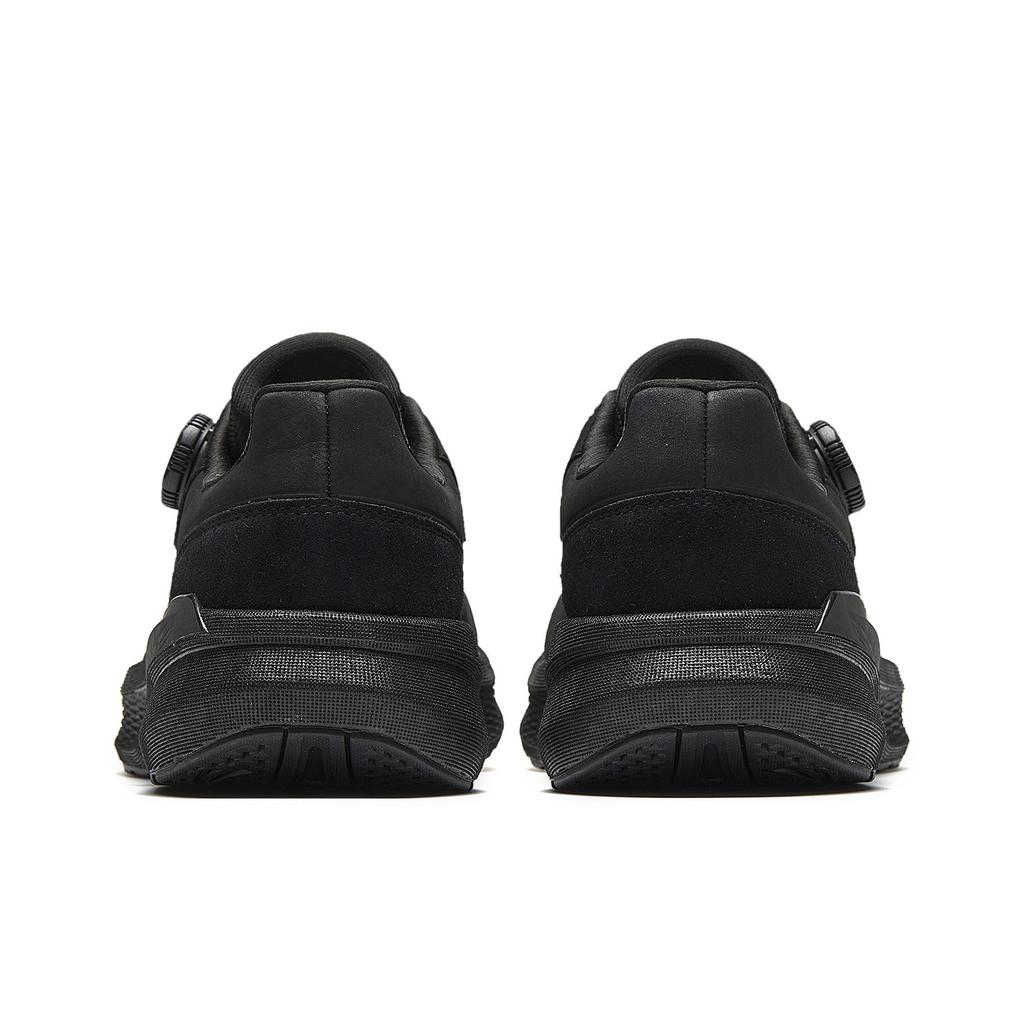 Anta Scarpe da Allenamento Traspiranti Ammortizzanti con Bottone a Manopola in Vera Pelle Uomo Sneakers Basic-Nero 912547703-2