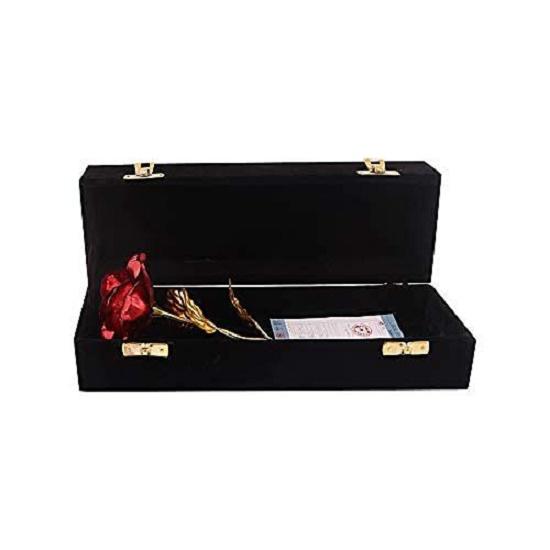 Künstliche Rose, Samtbox für Ihn, Sie, Freundin, Freund, Ehemann, Ehefrau, Mutter, Schwester Valentinstagsgeschenk