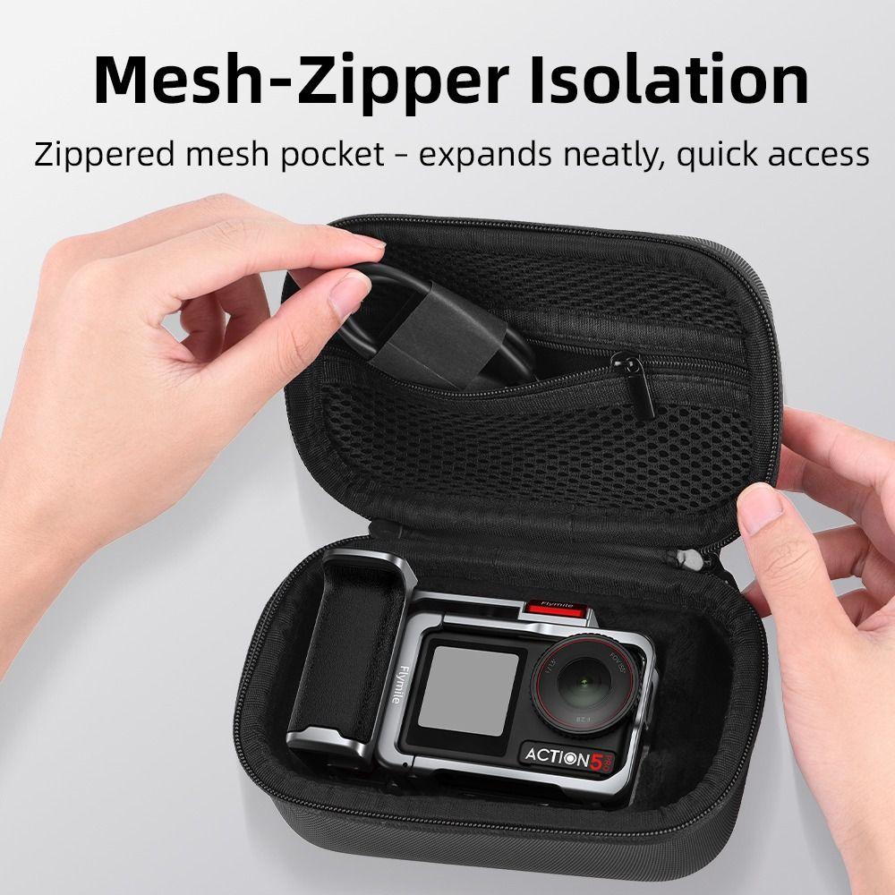 Portable Street Photography Kit Storage Bag Mini Shockproof Xplorer Grip Protective Case for DJI Osmo Action 3/4/5 Pro