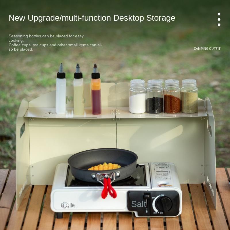 Outdoor Windshield Portable Gas Stove Windshield Stove Gas Stove Enclosure Camping Thickened Furnace End Ring Folding Windproof Board