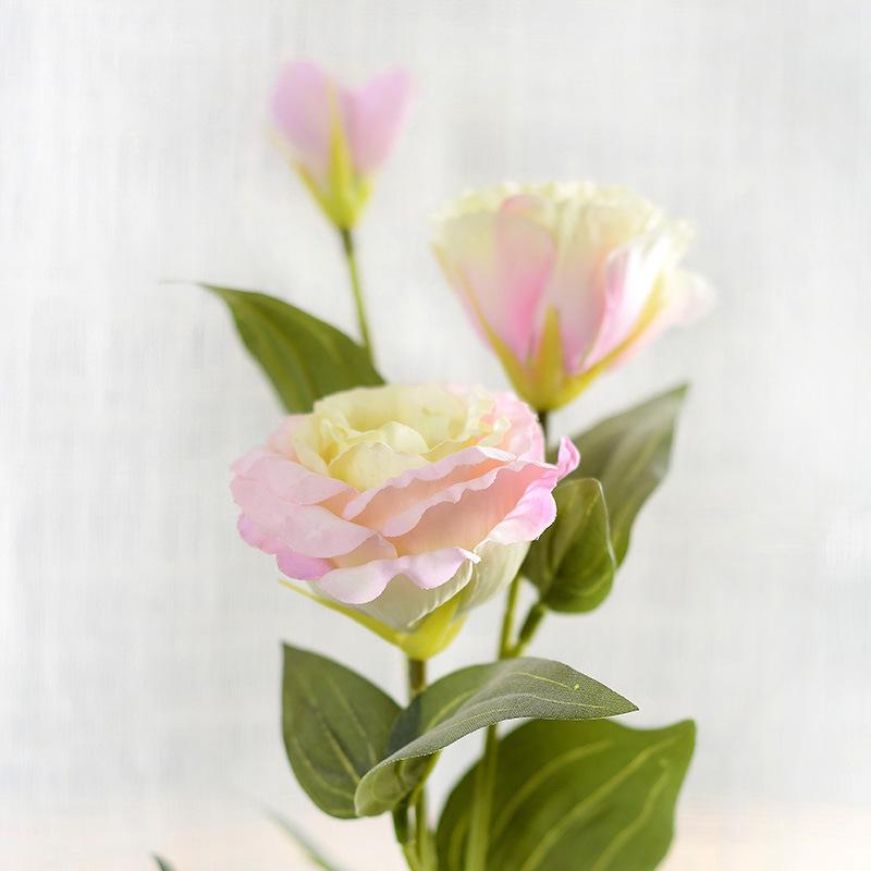 3 Branches 70cm Artificial Flower Trigeminal Eustoma Plants Room Home Decoration Fake Floral Wedding Photo Props Gifts
