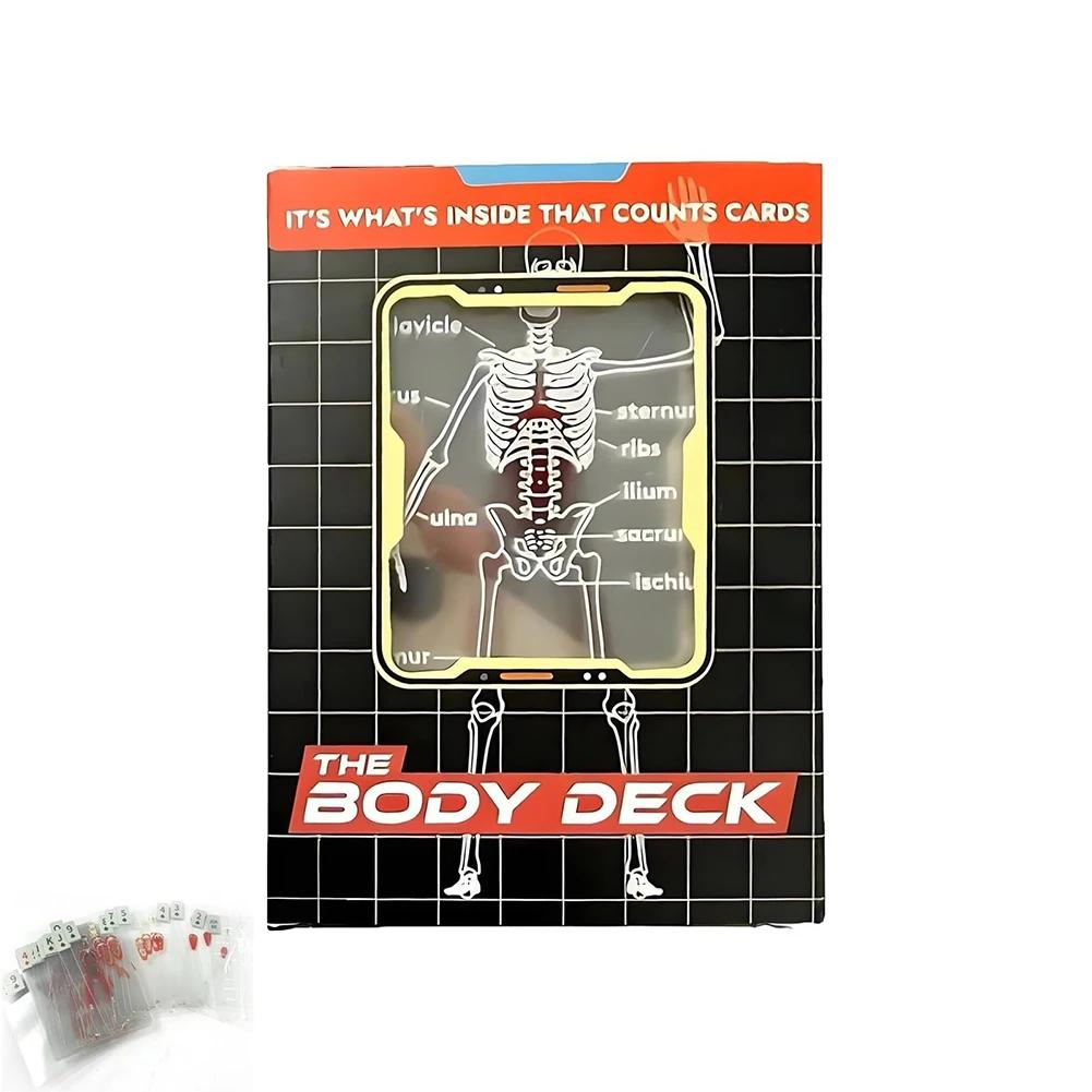 The Body Deck Cards Reusable 3D Image Educational Cards Multi-Purpose Body Transparent Playing Cards for Friend Gifts