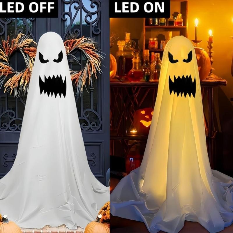 Battery Power Standing Phantoms Halloween Yard Decors 165cm Height Eerie Atmosphere Creation For Porch Garden