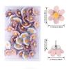 20pcs Pink Floral Pushpins - Decorative Resin Flower Thumbtacks for Photo Walls & Office Supplies