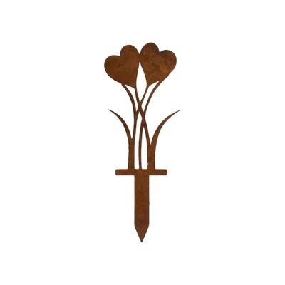 All Weather Decorative Love Themed Lawn Ornament Durability Metal Construction Easy Ground Installation For Yard Gardens