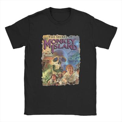 Men Women Tees Anime Monkey Island Film Graphic T-shirts Big Size S-6XL Sport Casual Tshirt Hea