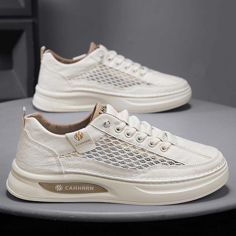 

Сетчатые кеды мужские маленькие белые кеды повседневные мужские кеды весна лето 2025 дышащие спортивные модные кеды для студентов-подростков 44