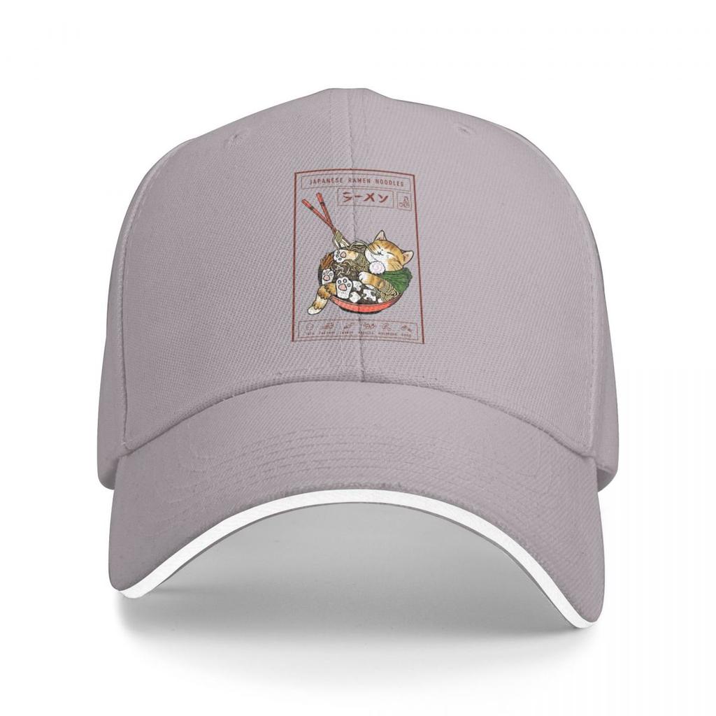 Baseball Caps Japanese Style Ramen Noodles Cat Meme Funny Customized Men Women Outdoor Spring Hats