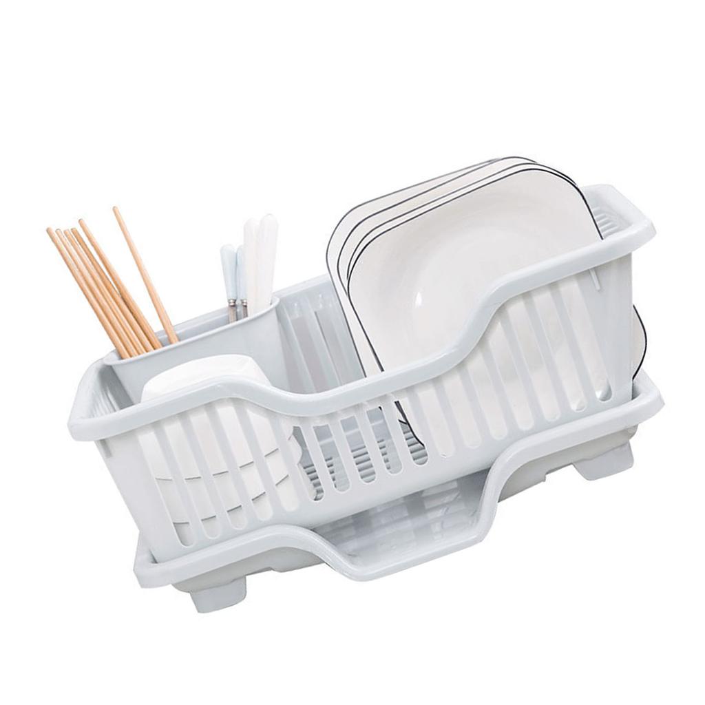 Dish Drying Rack with Drainboard Large Capacity Dish Drainer with Utensil Holder for Kitchen
