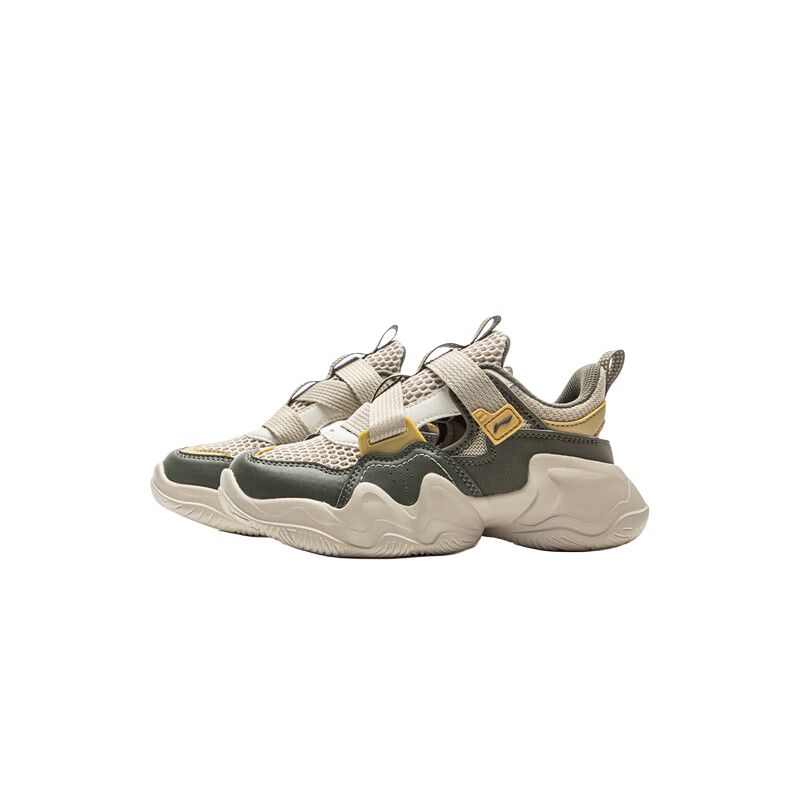Li Ning Kids Sports Lifestyle Series Synthetic Leather Exquisite Versatile Comfortable Elastic Low-Top Training Shoes Kids Sneaker YKNV034-5