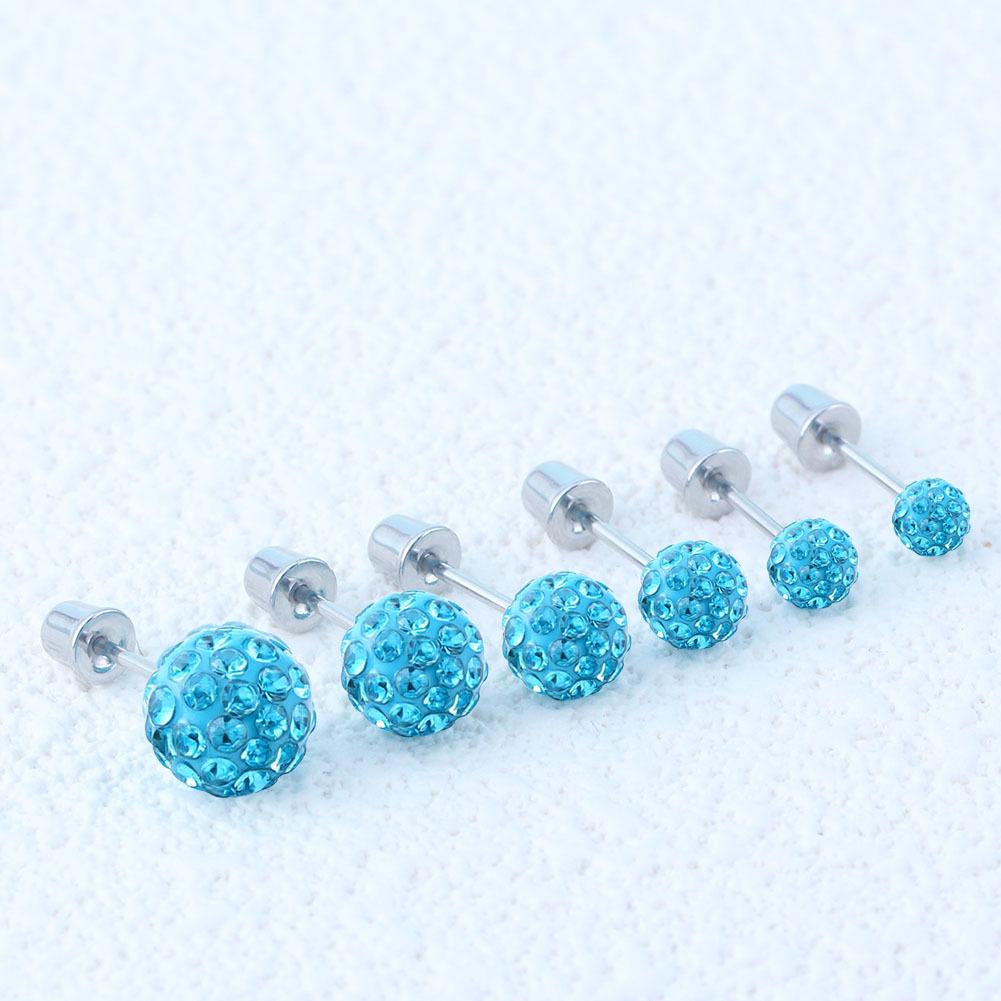 

Cross Diamond Stud Bullet Earrings, Multi-Color External Thread Tragus Piercing for Women 3mm Pair