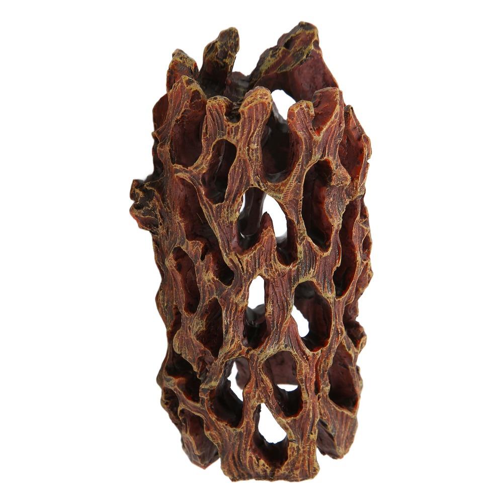 Hollow Aquarium Hideout Red Fish Tank Ornament Durable Shrimp Cave  Aquascaping Decoration