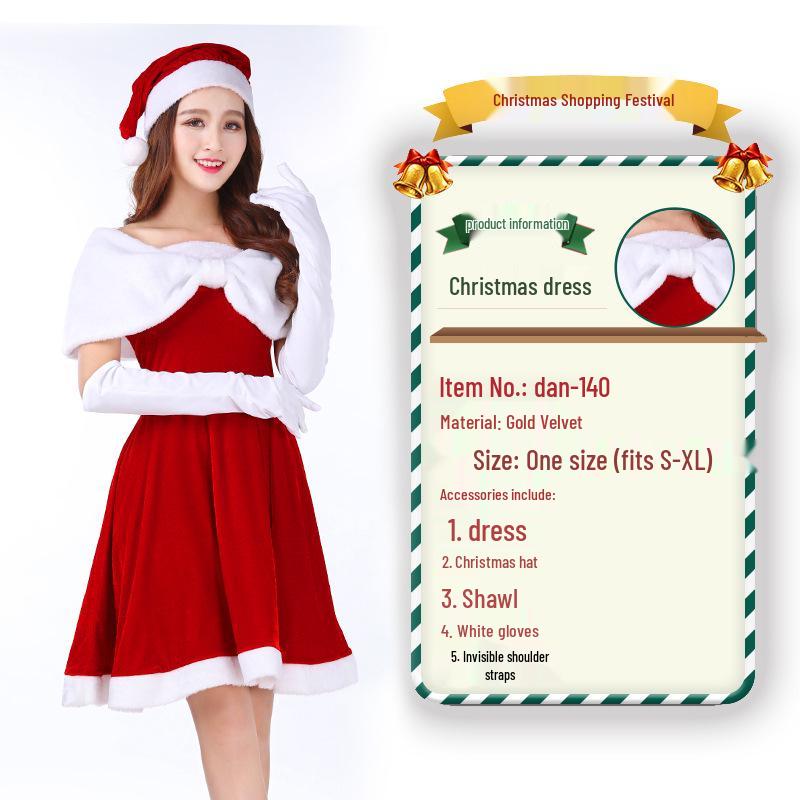 2023 Weihnachtsmann Weihnachtskostüm und Cosplay-Outfit-Set