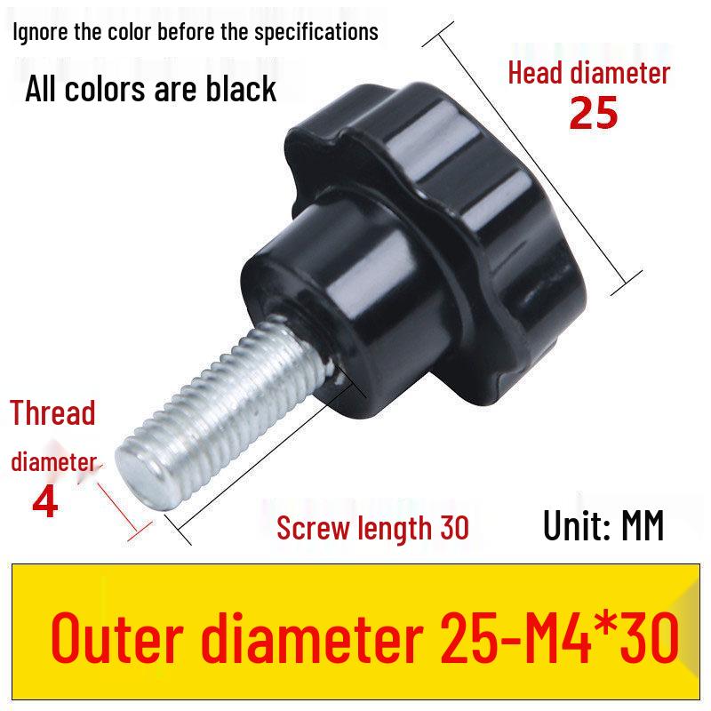 Star-Shaped Bakelite Hand-Tightening Screw Handle (M4-M10)