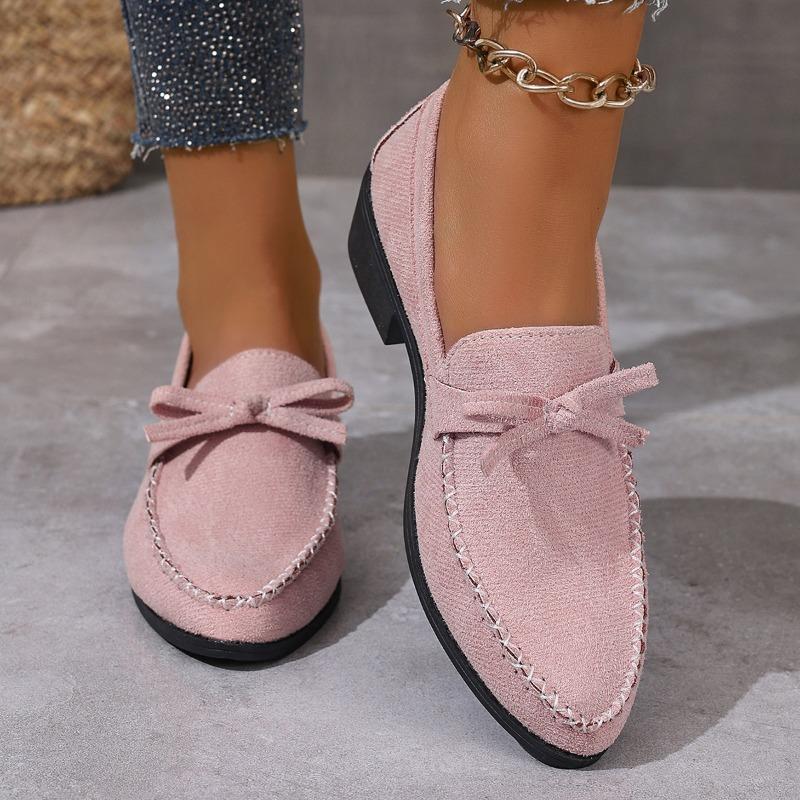 

Мода 2025 Мода Женская обувь Большой размер Женские туфли на высоком каблуке Новые с бантом Повседневные Новые с острым носком Самые продаваемые Туфли на высоком каблуке Zapatos 43 розовый