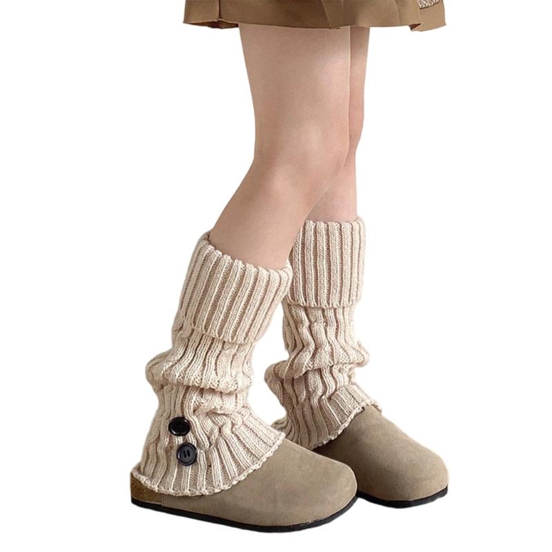 Autumn Winter Socks Leg Warmer Stockings Socks for Girls 2-13 Years Knitted Leg Cover Crochet Long Stockings Socks