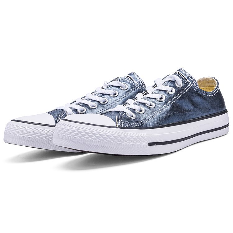 Converse Chuck Taylor All Star Metallic Low Top Canvas Sneakers Unisex Sneakers Metallic-Blue 157662C