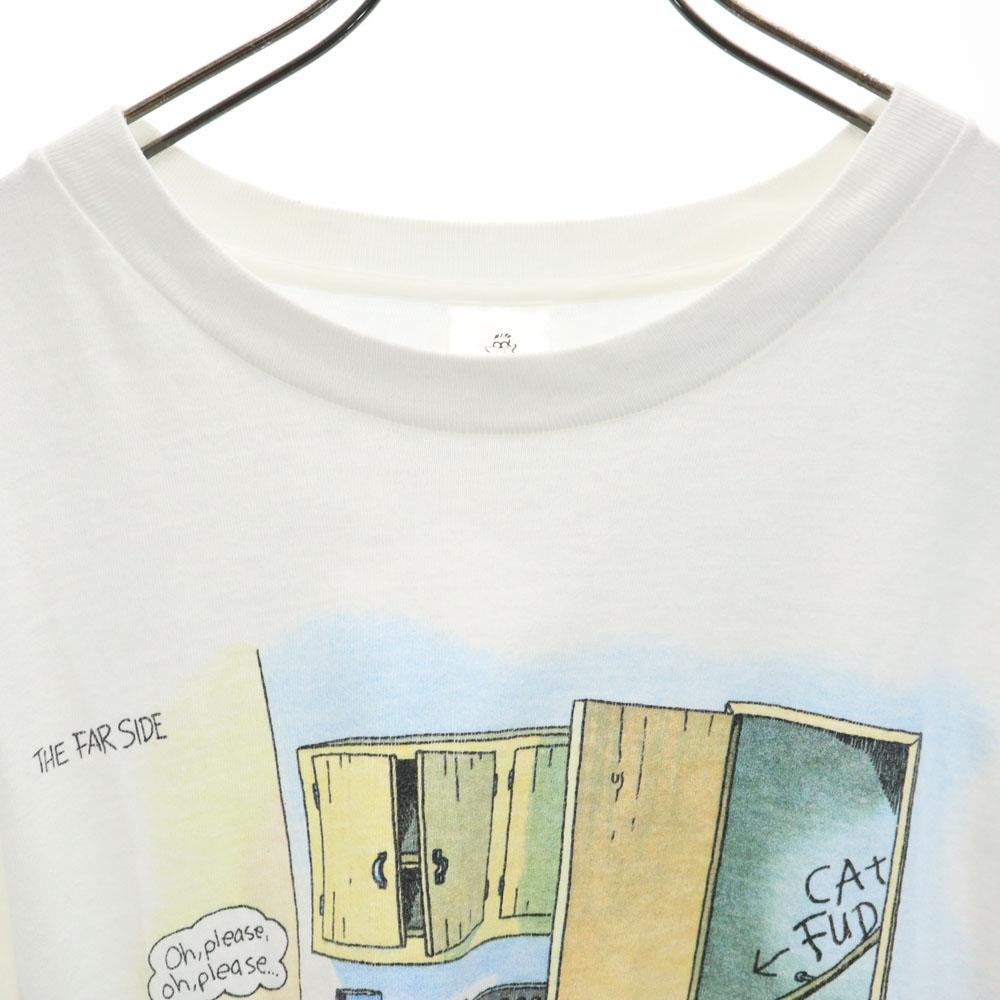 THE FAR SIDE 80s Made in USA Print Short sleeve Single stitch T-shirt Men's Used