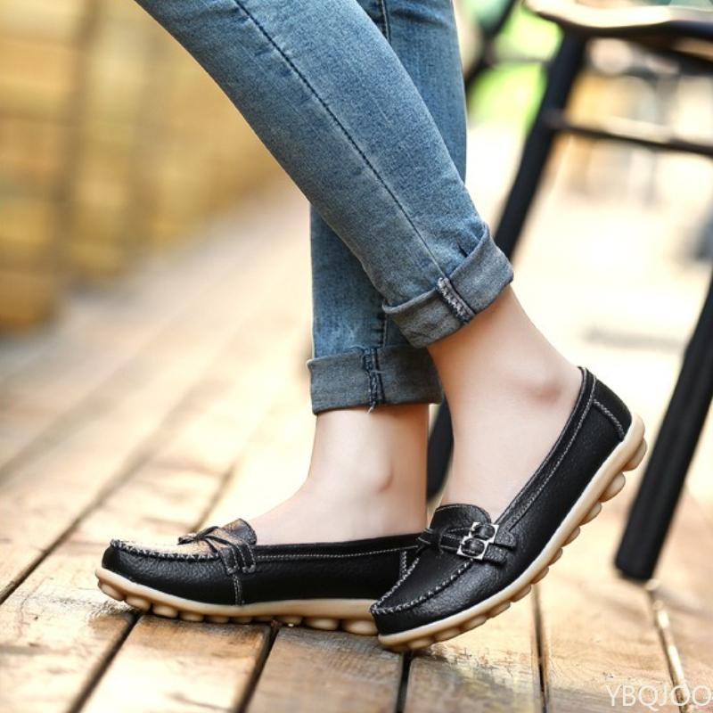 Fashion Autumn winter new white shoes casual flat heels breathable comfortable for middle-aged elderly people women's flat shoes