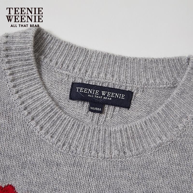 Teenie Weenie 2025 Winter Women's Cartoon Bear Sweater