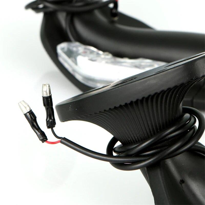 Universal Most Motorcycles Mirror Modified Wind Wing Adjustable Rotating Rearview Mirror with Light For YAMAHA YZF R6 R1 R25