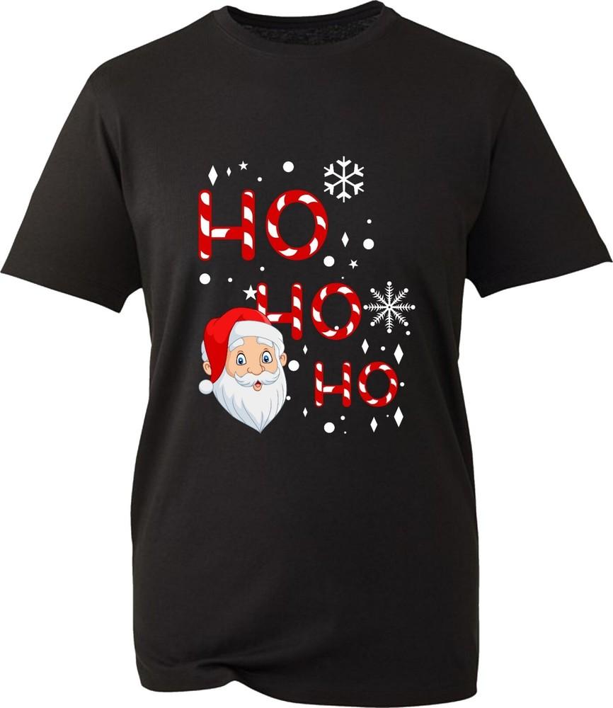 Ho Ho Ho Santa Claus Merry Christmas Tshirt Funny Xmas Tree Winter Festival Top