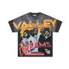 26 Cross-border foreign trade VALL Meichao high street retro washing water old direct injection hot diamond short sleeve pullover men's and women's 