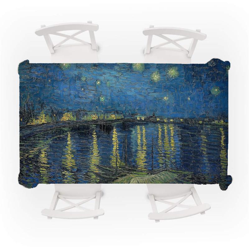 Meistverkaufte Van-Gogh-Ölgemälde-bedruckte Tischdecke, modisch, schlicht, für Zuhause, Couchtisch, Tischdecke, Anti-Fouling-Tischdecke