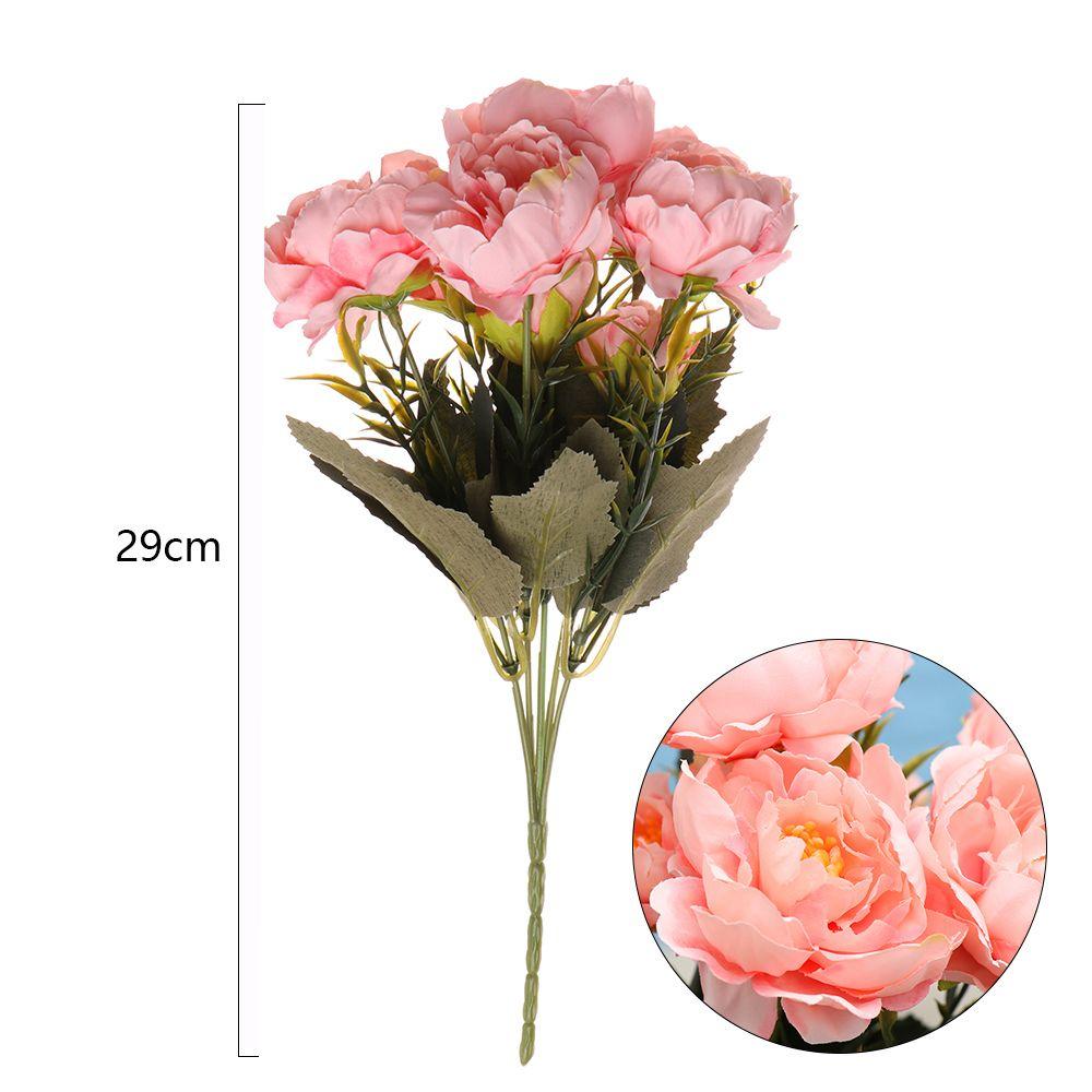 8 head DIY Decor Wedding Vintage Artificial Flowers Rose bouquet Silk Peony Party Decoration