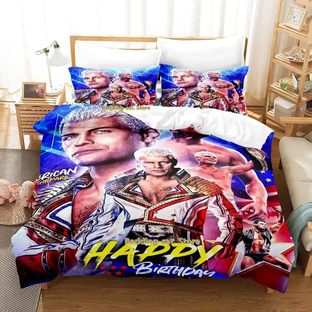 Nytt Cody Rhodes American Nightmare Sängklädesset Enkelt Twin Full Queen King Size Sängset Vuxen Barn Sovrum Påslakan Set Anime