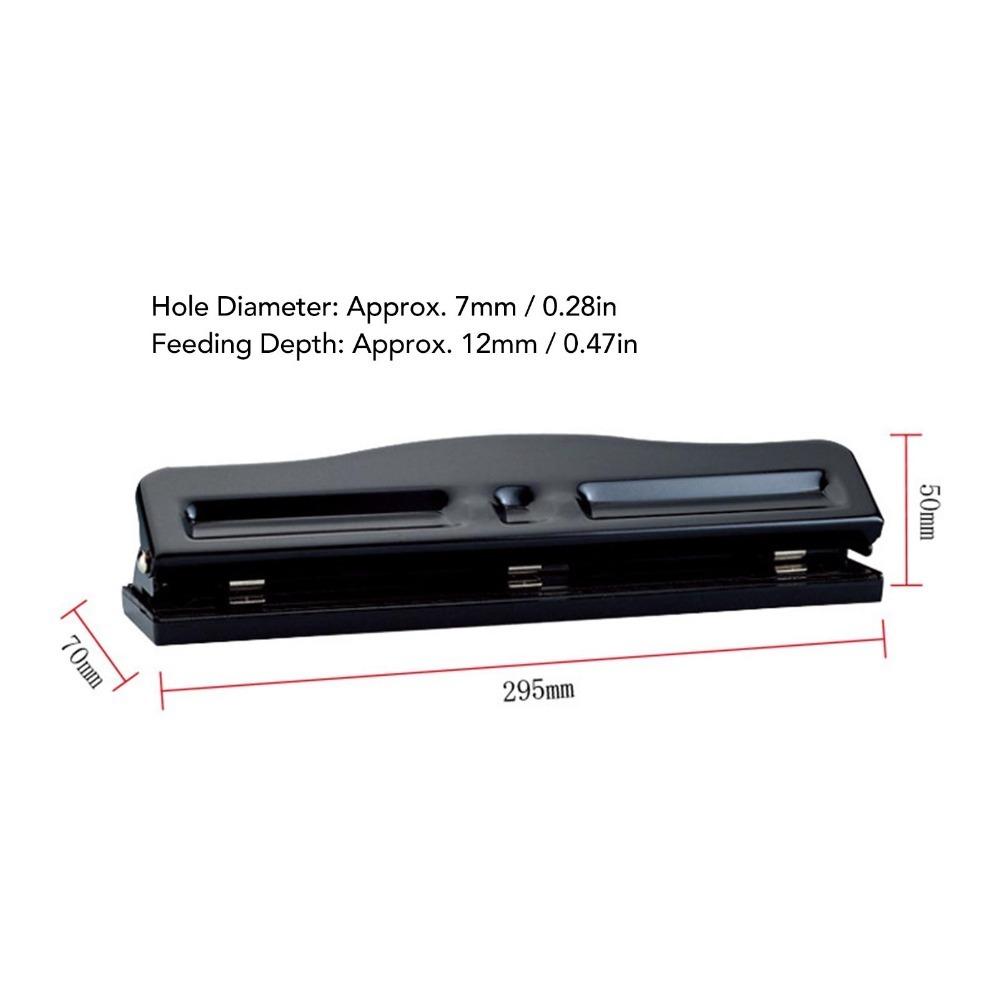 Adjustable Spacing 3 Hole Puncher Metal Hole Punch Adjustable Adjustable Hole Punch Desktop Use