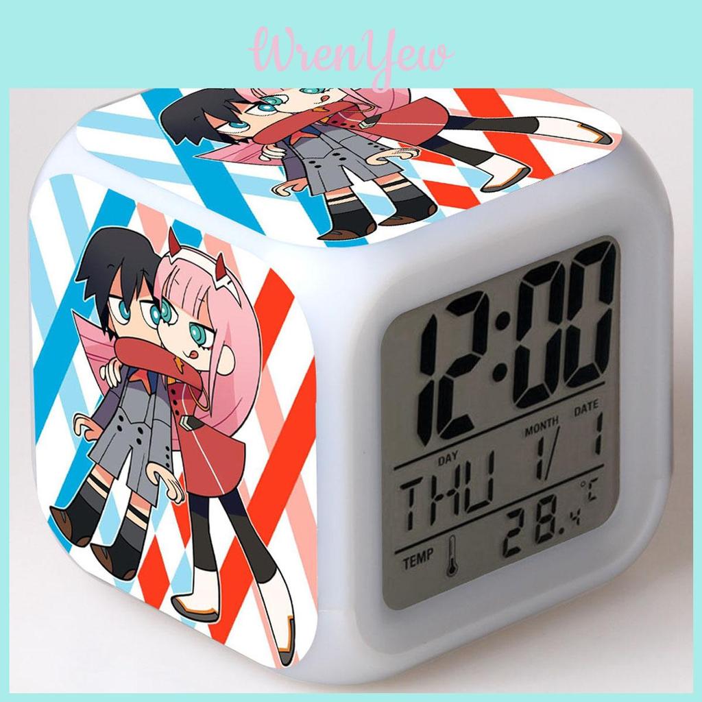 Premium Quality Darling In The Franxx Multi-function 7color Led Alarm Watch Clock For Every Room