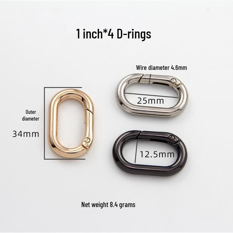 Zinc Alloy Electroplated D-Shaped Keychain Handle Ornament