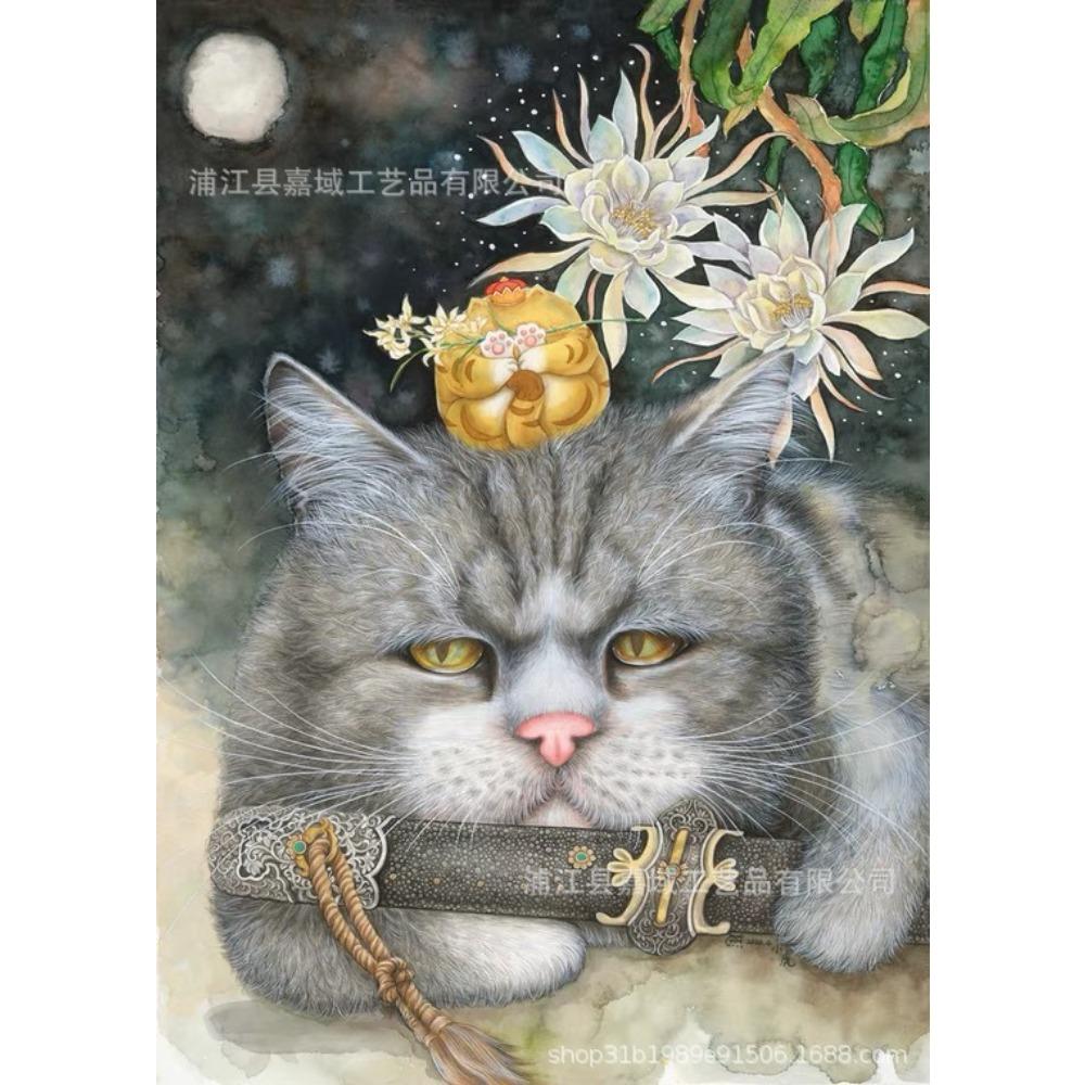 DIY Diamond Painting 5D Cartoon Cat Full Diamond Cross Stitch Living Room Decorative Painting