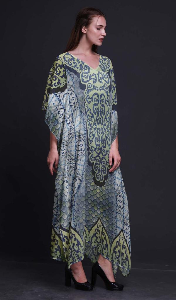 Phagun Paisley Ethnic Ladies Kaftan Holiday Loungewear Maxi Dress Beach