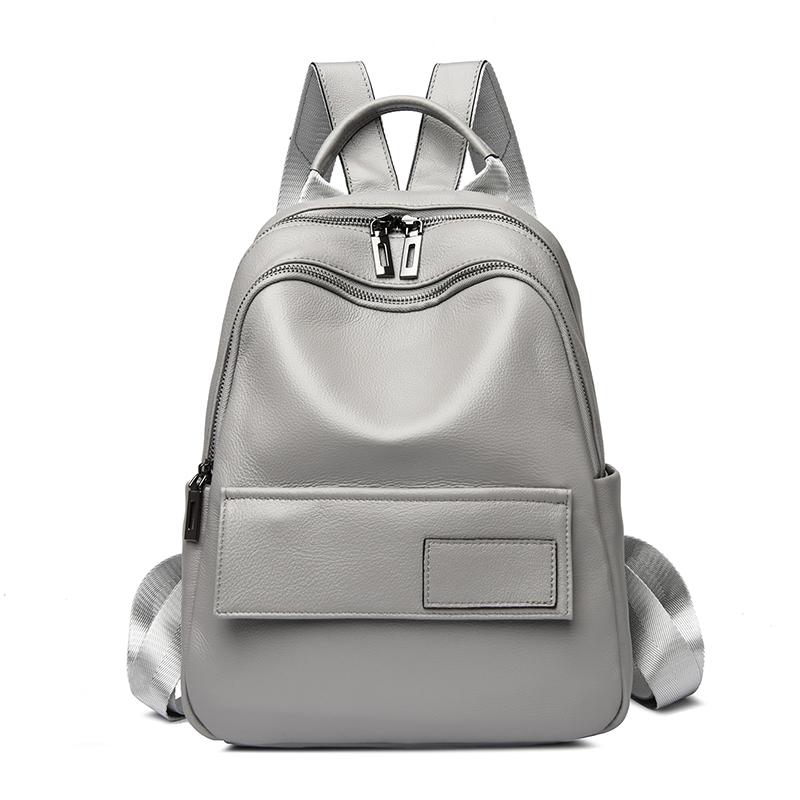 

Genuine Leather Women s Fashion Backpack Luxury Cow Leather School Travel Backpack Bags Female Pack Shoulder Bags
