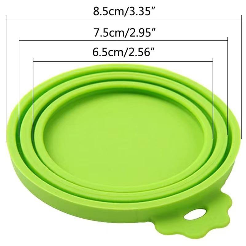 Silicone Canned Lid Sealed Spoon Feeders Food Can Lid For Puppy Dog Cat Storage Top Cap Reusable Cover Lid Pet Daily Supplies