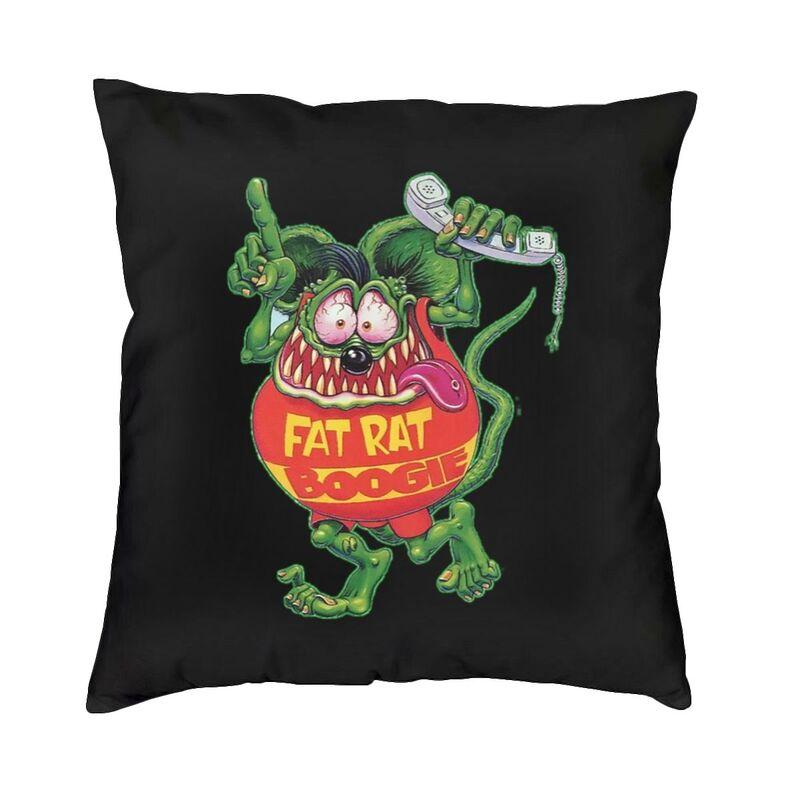 Rat Fink Klassisches Rat Poster Quadratische Kissenhülle Heimdekoration Animierte Cartoon-Kissen Dekokissen Sofa Doppelseitiger Druck